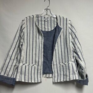 Striped Chico’s size 1 = 8  jacket